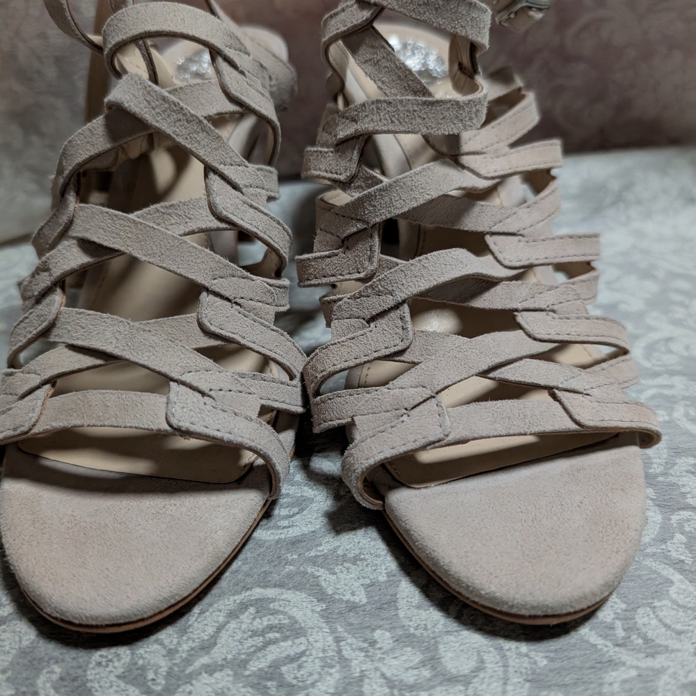 Vince Camuto Taupe Strappy Sandals